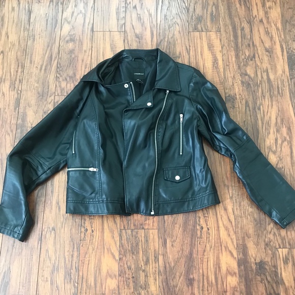 Lane Bryant Jackets & Blazers - Faux leather moto jacket